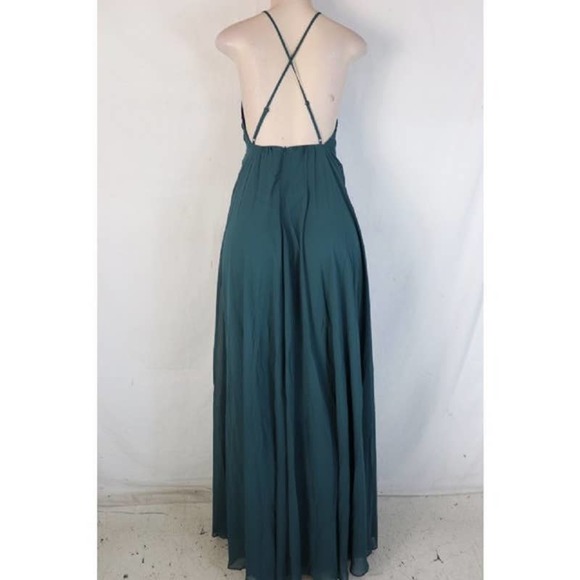 Sold👗LULUS Mythical Kind of Love Dark Green Maxi - Picture 5 of 10
